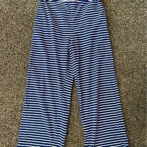 Striped Blue and White Womens Pants